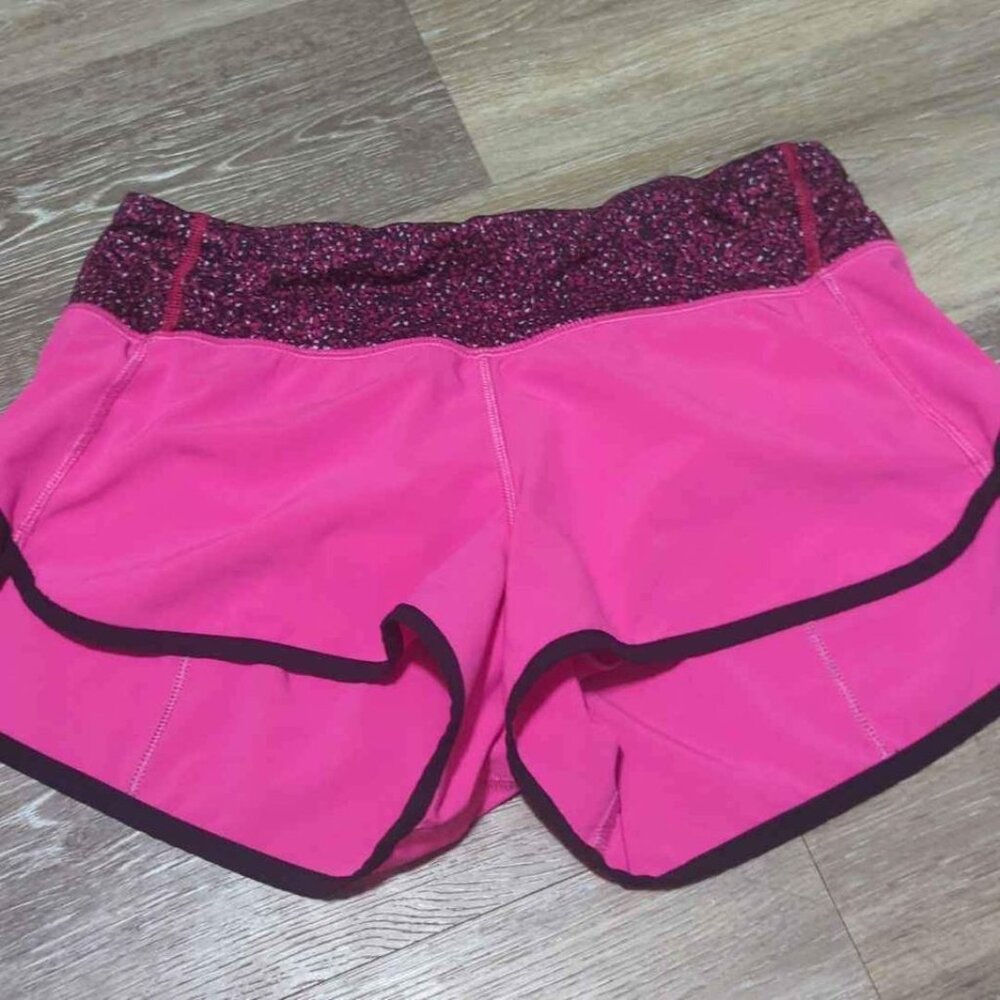 Lululemon Size 4 Speed Shorts Raspberry Glow Ligh… - image 1